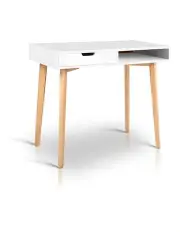 Artiss Wood Computer Desk with Drawers White