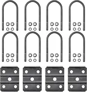 Trailer U Bolt Kit, 5-1/2 inch U Bolt for 3,500 lb Trailer Axle, 2-3/8" Round Axle, 1/2” Diameter, 2" Thread Pitch, 2 Pack