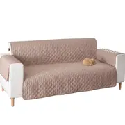 1/2/3 Seater Pet Sofa Protector Cover Quilted Couch Covers Lounge Slipcover - Khaki