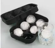 6 Large Ice Ball Maker Cube Tray Big Silicone Mold Sphere Whiskey Round Mould