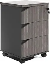Filing Cabinet Wooden Under Desk File Cabinet Office Cabinet Storage Cabinet Data Cabinet Office Sideboard with Locking Drawer Short Cabinet Storage Cabinet(Brown)