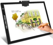 3 Level Brightness USB Power Artcraft Tracing Light Pad w/Clip & Pen Holder -A3