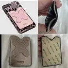 Leather Mimco Mobile Phone Card Holder Stick Phone Wallet Case Pocket ID