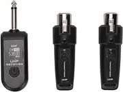 Luocute UHF Wireless Microphone System, Rechargeable Wireless XLR Transmitter Receiver Wireless Mic Adapter with 90ft Range & Less Than 3ms Delay for Dynamic Condenser Microphones