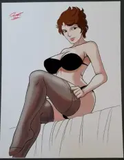 Lady Jaye GI Joe PinUp Color Illustration Art Print 8.5x11 by Keyeske V2N-34