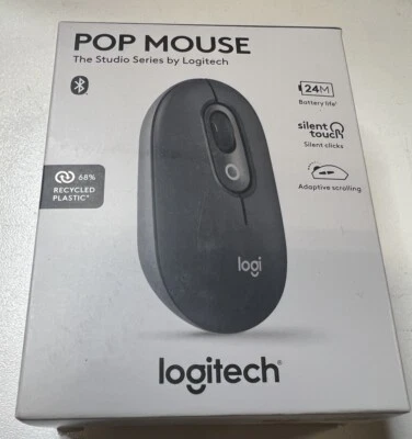 Logitech POP Wireless Bluetooth Mouse Graphite (910-007401) - New