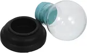HEALEEP Clear Thickened Glass Globe with Screw Off Cap and Wood Base for Unique Holiday Displays Craft Projects and Home Decorations for Custom Centerpieces