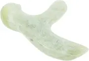 VALICLUD Natural Jade Foot Care Tool Kit Portable Scraping Stick for Home Ergonomic Triple Prong Design Travel Massage Tool for Relaxation and Relief