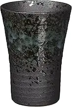 Yamasita Craft 11315270 Black Bizen Buki Shochu Cup, 3.5 x 3.5 x 4.7 inches (8.8 x 8.8 x 12 cm)