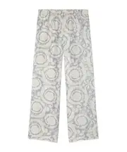 Versace Kids Barocco Printed Elastic Waist Pants 6Y grey
