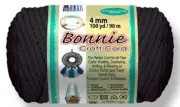 4mm Black Bonnie Braid Macrame Cord