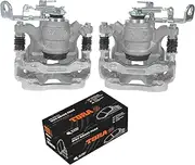 LH + RH Rear Disc Brake Calipers + Pads for Mazda 3 BM BN 4cyl 2.0L PE-VPS 2.2L SH-VPTS 2.5L PY-VPS 2014 2015 2016 2017 2018 2019 Left + Right