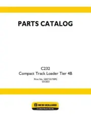 New Holland C232 COMPACT TRACK LOADER TIER 4B Parts Catalog PDF/USB - 550710170