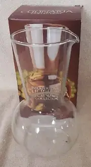 Vintage 1981 Clear Glass Beverage Carafe Boxed 1.0 Litre French PYREX