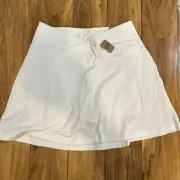 Victoria's Secret PINK Active Cotton High Waist V Crossover Skort White NWT
