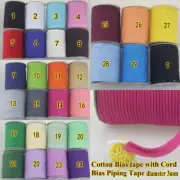 Cotton Bias Piping Tape with cord,12mm Sewing Flanged Insertion Tape Edge Trim
