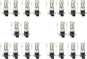 Mellisso 20Pcs H3 Super Bright LED Fog Driving DRL Light Bulbs Kit 6000K White
