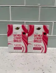NEW Set of 2 Dove Oat Milk & Berry Brûlée Plant Milk Cleansing Bars
