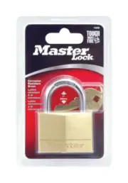 Master Lock 150D Hardened Steel Wide Solid Brass Body Padlock 2 in.