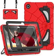 [Auizotl] Case for Galaxy Tab A9 Plus Samsung Galaxy Tab A9 Plus 11 inch Case Kids 2023 Samsung Tablet Cases with Screen Protector Stand Thickned Cornor Samsung Tab A9+, Red Black