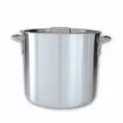 Stockpot with Cover / Lid 10L Aluminium Reinforced Rim Commercial Stock Pot