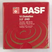 ⭐️ BASF 2HD High Density 3.5" Inch Floppy Disks - 10 Diskettes