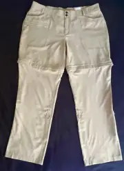 NWT Magellan Woman XXL Fish Gear Zip Convertible Pants Shorts UPF 50 Water Repel