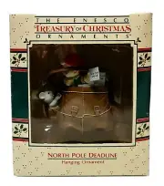 1988 Enesco North Pole Deadline Hanging Christmas Ornament