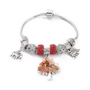 European Style Charm Bracelet - Tree of Life - Elephant - Crystal - Gemstone - Carnelian