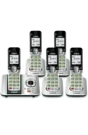 VTech CS6529-5 5-Handset DECT 6.0 Cordless Phone with Answering System, Caller
