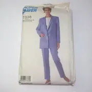 Super Saver 7338 Size 12 14 16 Misses' Trousers Pullover Top Unlined Jacket