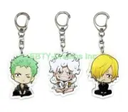 Set of 3 OP Anime Acrylic Keychain Monkey D. Luffy Roronoa Zoro Sanji v6