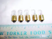 5 NOS GE No. 1850 Light Bulbs Lamps Bayonet Brass Base 5 Volt Tube Radios