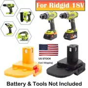 Adapter For Ridgid 18V AEG Lithium Battery to Ryobi 18V Cordles Power Tools New