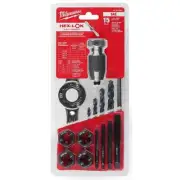 Milwaukee 49-22-5602 15PC SAE Tap and Die Set with Hex-LOK 2-in-1 Handle