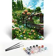 M-Timberwild Paint by Numbers Adults, Nature and Landscape Paint by Numbers Kit Contains Pigments Linen Canvas Brush DIY Oil Painting Warm Gift Home Decoration (Without Frame)