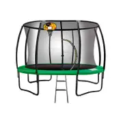Kahuna Trampoline 10 Ft With Basketball Set - Green