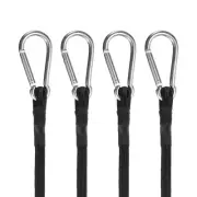 4Pcs Bungee Cord with Hooks 60" Rubber Bungee Cords for Outdoor, Black