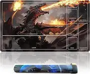 sabermaster TCG playmat Table Mats Size 70X40 cm Mousepad Compatible for MTG RPG CCG Trading Card Game Play mats Original Play Mat Art Designs & Accessories (17)