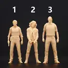 3D print 1/43/64 1/87 model police cop and criminal unpaint fit diorama car
