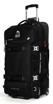 Granite Gear Water-Resistant Wheeled Duffle With Backpack Strap Suitcase Luggage Tote Large Check In Sofecase G2032-0001 Black