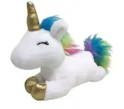 Foufit Unicorn Plush Dog Toy, White, 6 inch