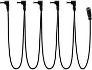 Geli Daisy Chain 1 to 3/4/5 Ways Guitar Effects Pedal Power Supply Cable for 9V DC Adapter Plug (1 to 5 Ways)