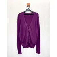 在飛比找蝦皮購物優惠-Sisley 希思黎 義大利製 紫色素面針織外套