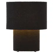 Verso Contemporary Table Desk Lamp Light Boucle Metal Plastic Black Textured