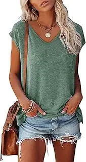 [FANGJIN] Womens Summer/Autumn Casual Plain T-Shirt Loose Fashion Long/Short Sleeve Tops