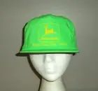 John Deere Nothing Runs Like A Neon Fluorescent Green Snapback Hat Made USA NWOT