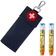 1 Pack Epi Pens Carrying Case, Epipen Carry Case Holds 2 EpiPens Allergy Medi...