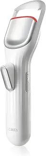 HEBECA Heated Eyelash Curler Professional - Eye Lashes Curler with Innovative Heating Silicone, Electric Eyelashes Curler with 600mAh Rechargeable Battery EC4001 (White)
