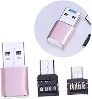 FELTECHELECTR OTG Adapter Type C Micro USB USB Card Reader for Phones Tablets Rose Directly Supports OTG Function Durable Design Random Color